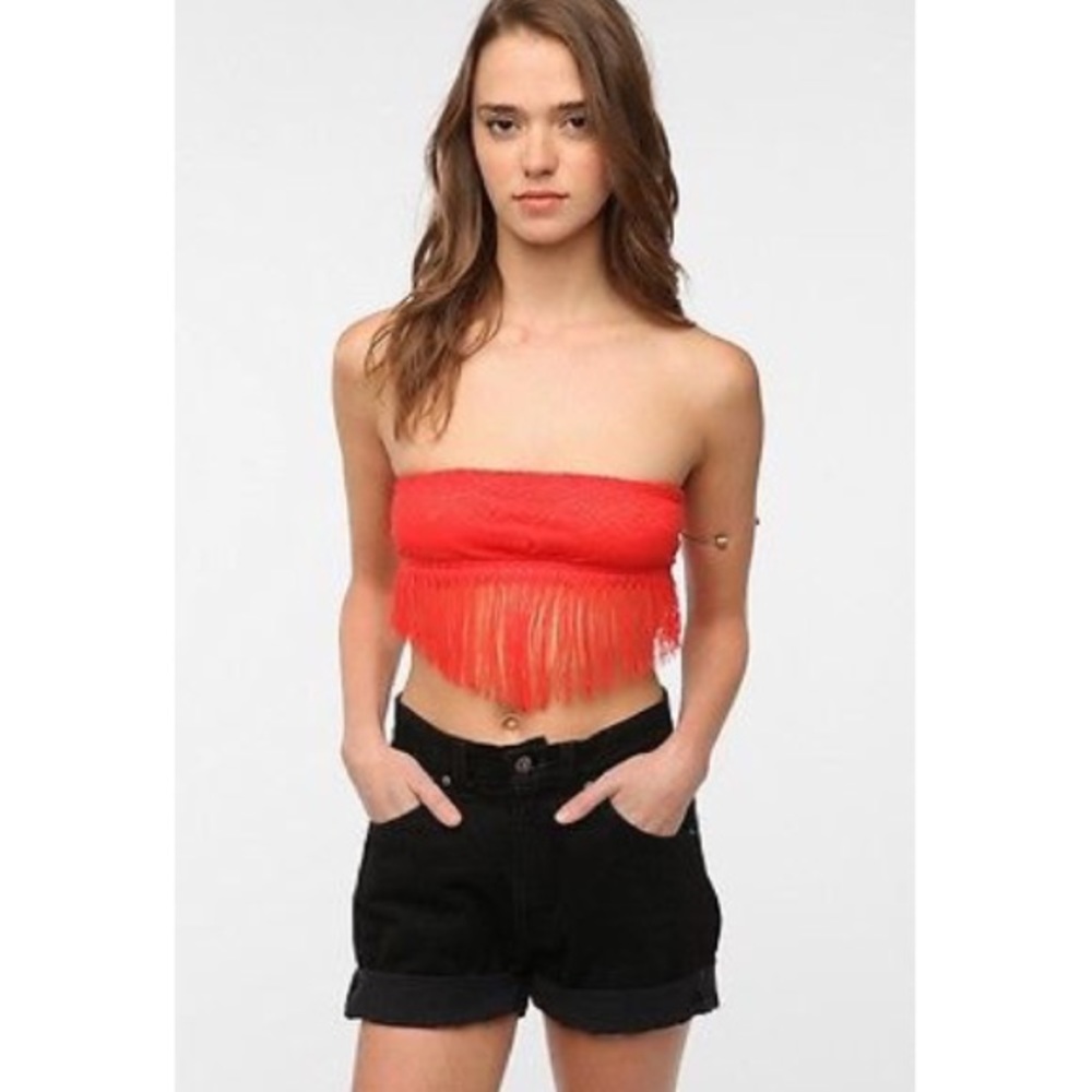 Boho fringe bandeau/crop